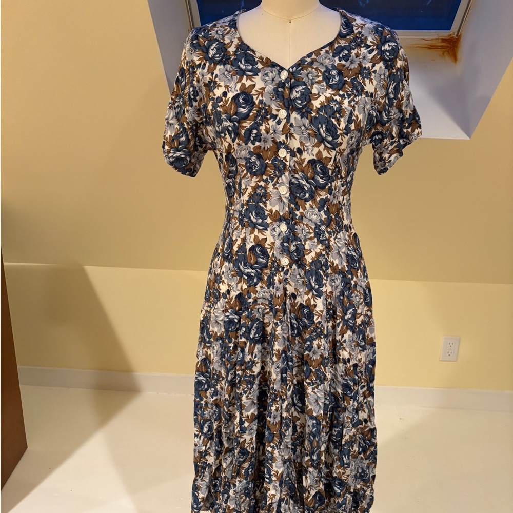 D.B.Y ltd  true vintage 1980s day floral dress